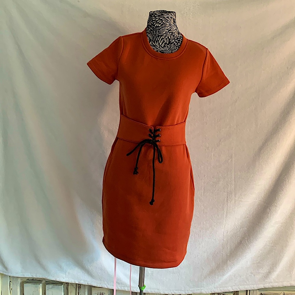 Hem &Thread cotton dress with laced belt size small